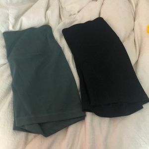 Black & Army Green bike short set